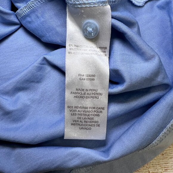 TravisMathew Golf Polo Shirt Men's XL Blue Gray Performance Short Sleeve - Picture 5 of 13